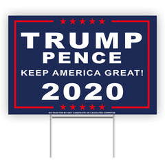 President Donald Trump Yard Sign Keep American Great Lawn Signage