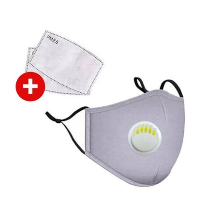 Pure Cotton Respirators with Breathing Valve and 2 Filters