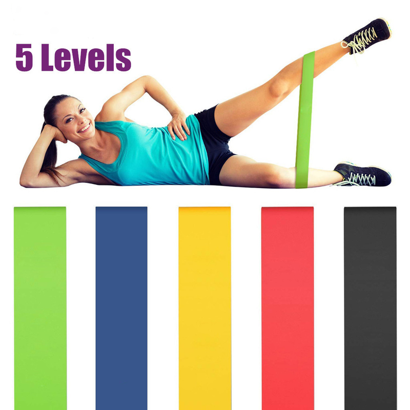 Multicolour Resistance Loops Pilates Flexbands Yoga Elastic Bands ...