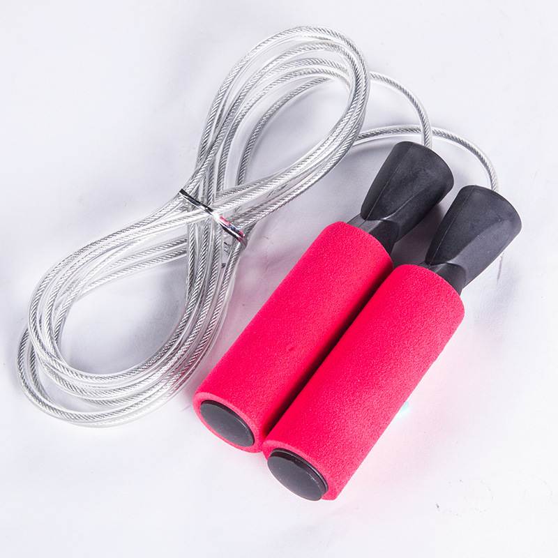 Red Professional Steel Wire Jump Rope with Bearing for Fitness - EXTMEDICAL