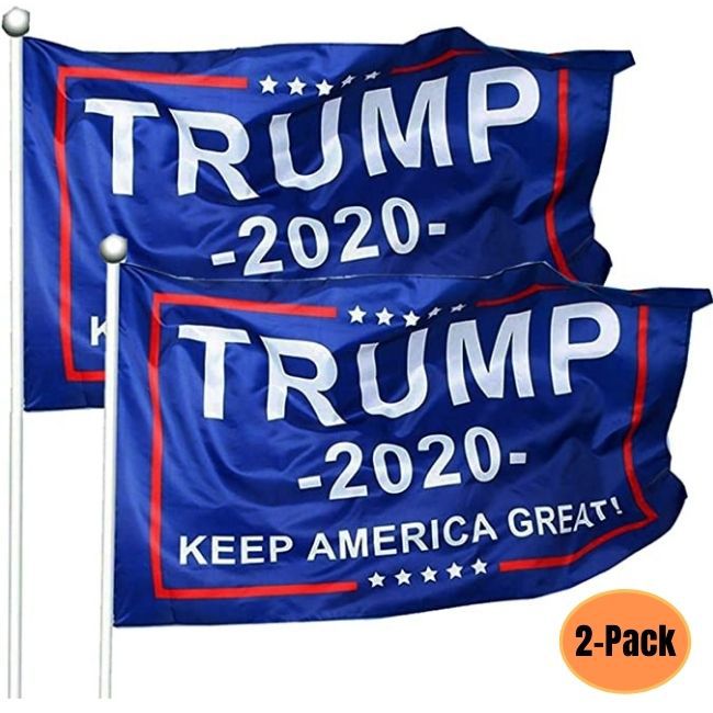 Blue President Donald Trump 2020 Flag Keep America Great Flag (2 Packs ...